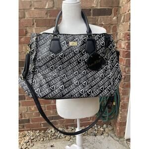 Betsy Johnson LUV BETSY TOTE signature With Dog Keychain